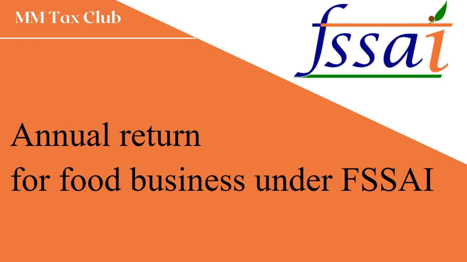 Annual return for food business under FSSAI,